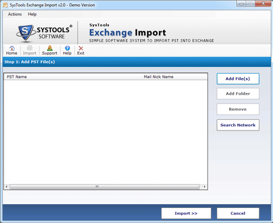 Import PST File into Exchange Mailbox 2.0